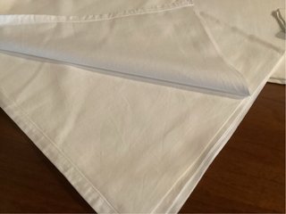 Coppia Lenzuola Vintage Cotone Beige/Bianco