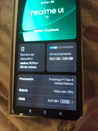 Realme 16 Pro+ 5G Negro/Gris