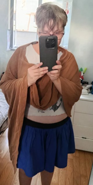 Poncho/Mantella Marrone Leggera