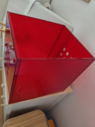 Cubo organizador LEKMAN IKEA rojo