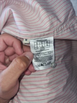 Camisa Guess Rayas Rosas y Blancas