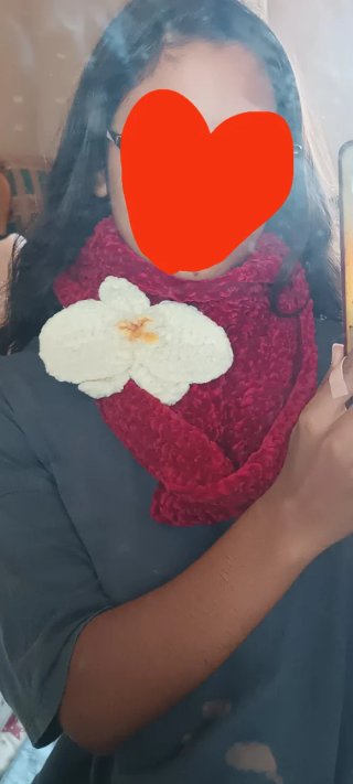 Bufanda crochet hecha a mano flor, regalos