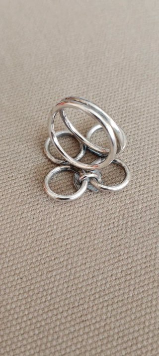 Anillo Tous Aros y Oso Plata