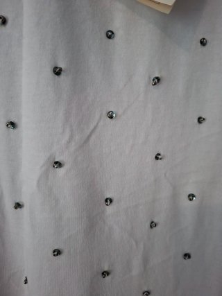 Blusa Amitie lentejuelas blanca talla XL