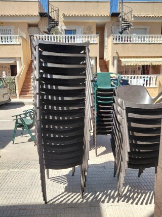 Sillas apilables de exterior