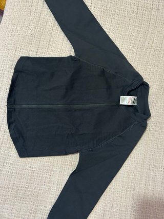 Gymshark Top Deportivo Manga Larga Negro Sin Usar