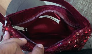 Pochette Almaplena Rossa con Paillettes