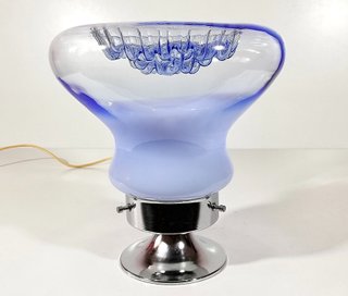 Lámpara Murano Acero Cromado Azul