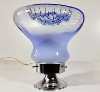 Lámpara Murano Acero Cromado Azul