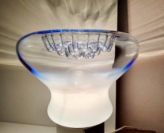 Lámpara Murano Acero Cromado Azul