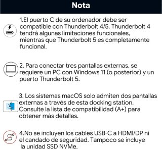 Estación Acoplamiento WAVLINK TB5 Thunderbolt 13-e