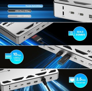 Estación Acoplamiento WAVLINK TB5 Thunderbolt 13-e