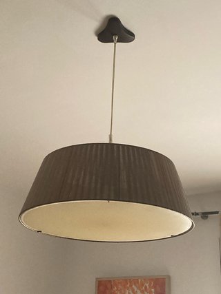 Lámpara colgante tela y metal