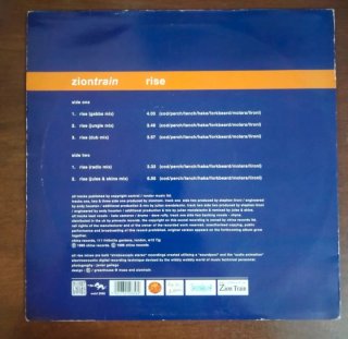 1996 UK DUB Breakbeat. ZionTrain - Rise. Vinilo