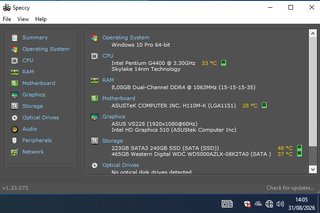 Asus H110M-K, CPU INTEL G4400, 8GB DDR4, SSD 240GB