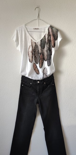Camiseta Kookai Estampado Plumas Multicolor