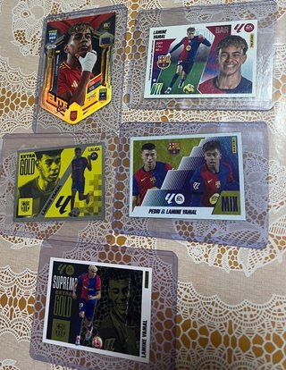 Lote 50 cromos Lamine Yamal FC Barcelona