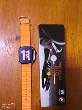 Smartwatch T900 Ultra 2 Arancione/Argento