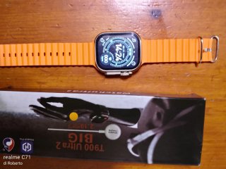 Smartwatch T900 Ultra 2 Arancione/Argento