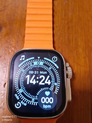 Smartwatch T900 Ultra 2 Arancione/Argento