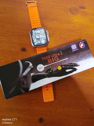 Smartwatch T900 Ultra 2 Arancione/Argento