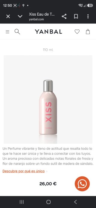 Perfume Xiss Eau de T. Yanbal Mujer 110 ml