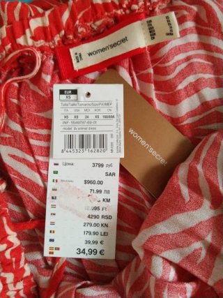 Original Vestido Animal Print XS de corte asimetri
