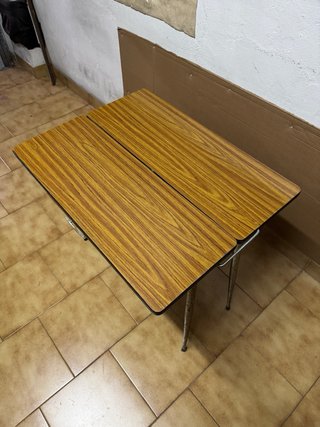 Mesa cocina extensible vintage formica-cromado