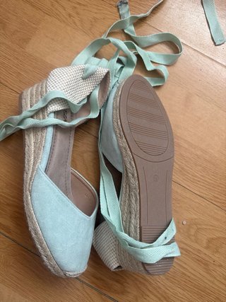 Zapatillas Esparto Verde Agua