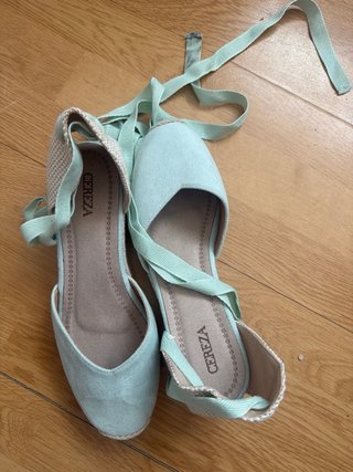 Zapatillas Esparto Verde Agua