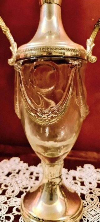 Brocca Anfora Distillati Bronzo Vetro
