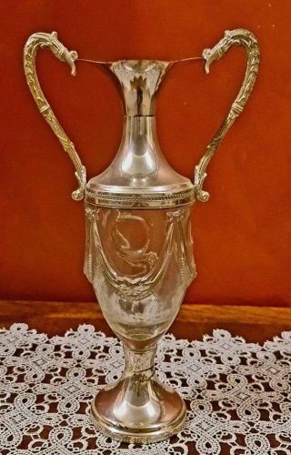 Brocca Anfora Distillati Bronzo Vetro