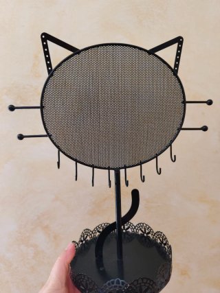 Joyero metálico negro gato