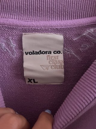 Sudadera Voladora Co. Lila Talla XL Oversize