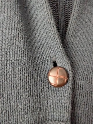 Chaqueta de algodón azul grisáceo