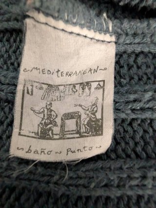 Chaqueta de algodón azul grisáceo