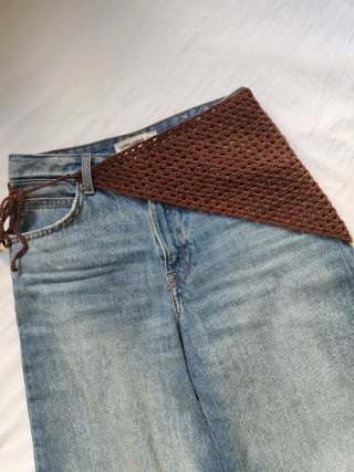 Bandana Crochet Marrón