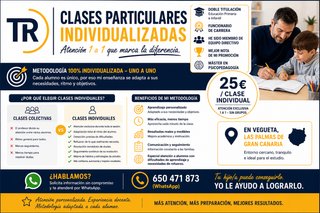 CLASES PARTICULARES INDIVIDUALIZADAS · VEGUETA