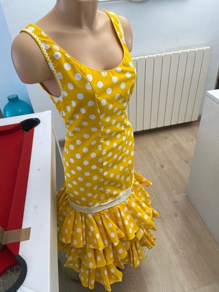 333 Vestido Flamenca Amarillo 44 XXL