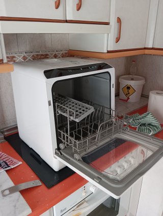 Mini lavavajillas con depósito, como nuevo