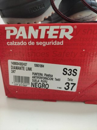 Zapatos de seguridad Panter Negros