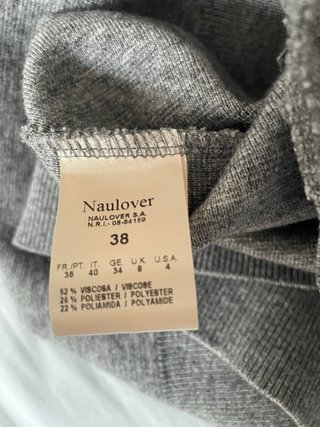 Chaqueta Naulover gris con cuello de pelo