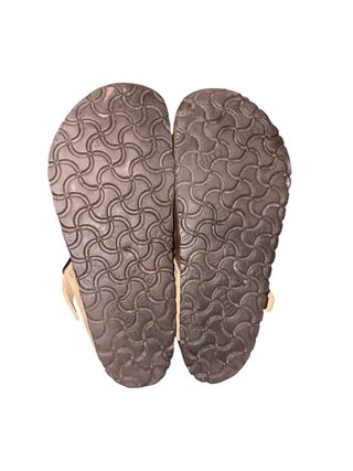 Sandali Birkenstock Gizeh Beige/Sabbia in Pelle -