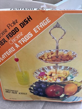Frutero Vintage Plateado 3 Niveles o Candy Bar