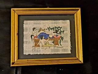 Quadro papiro originale Siracusa bronzo