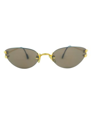 Cartier Vintage Godron Gold OG Lens Sunglasses Cat