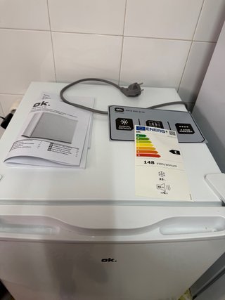 Congelador bajo encimera OK. Blanco