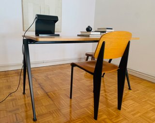 Lámpara Vitra Lampe de Bureau Jean Prouvé Negra
