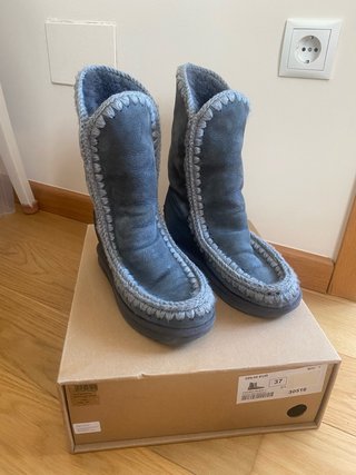 Botas Mou piel cuña interior para talla 38