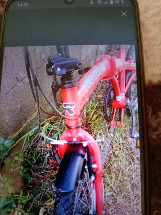 Bicicleta plegable roja